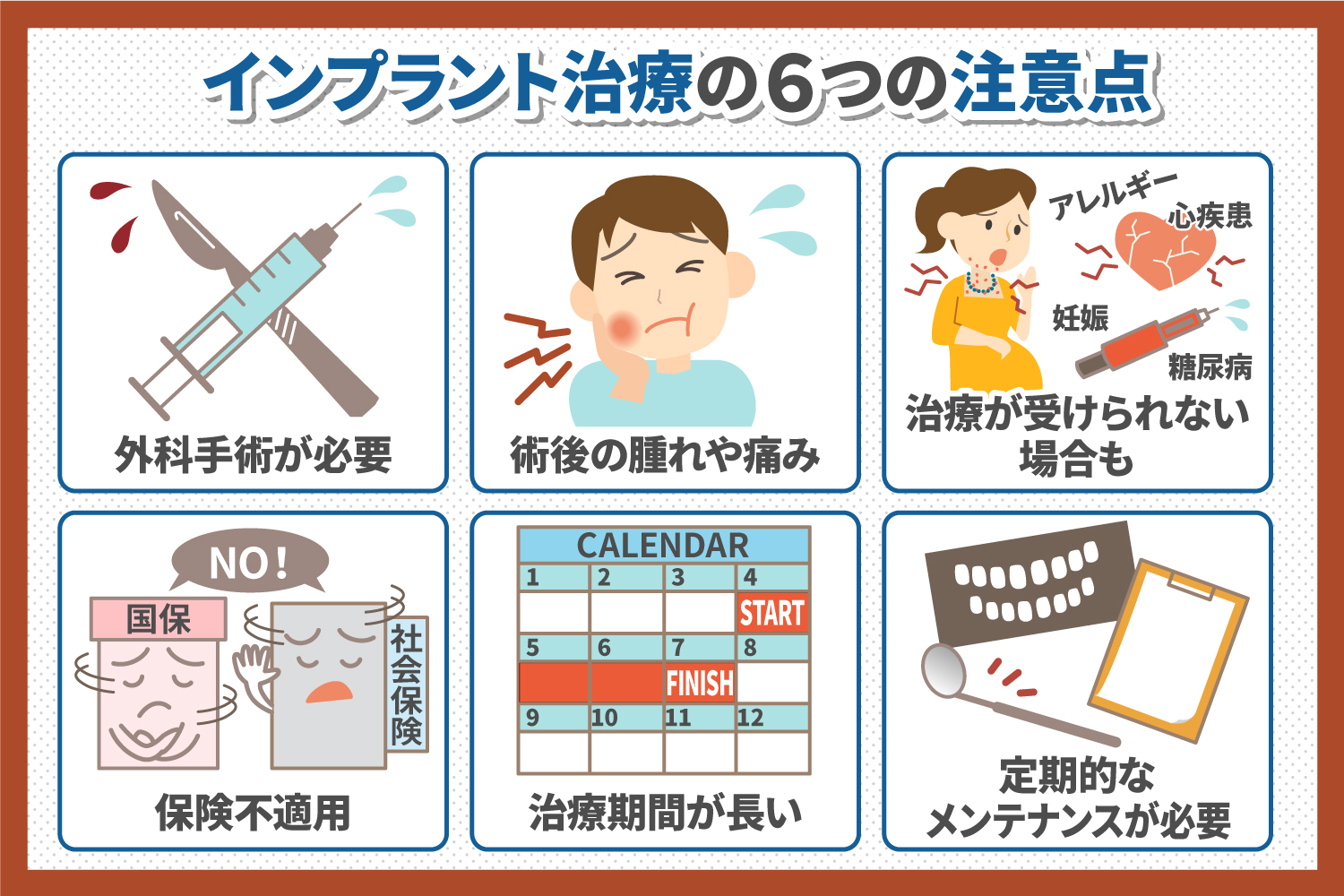 インプラント治療の注意点を解説