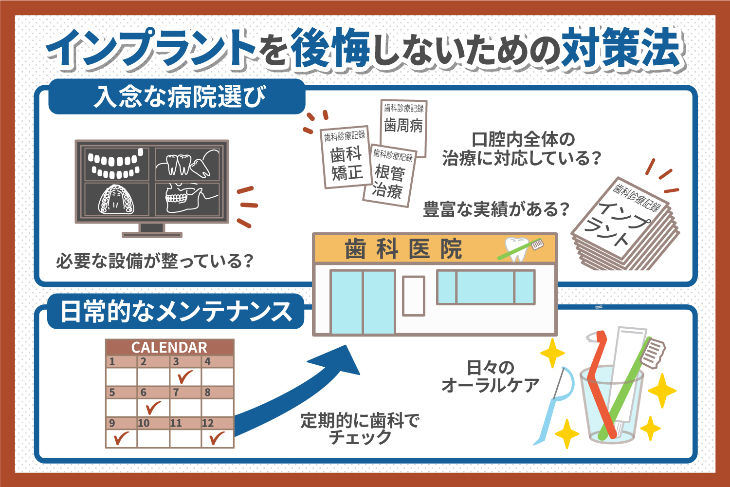 インプラントやらなきゃよかった！と後悔しないために気を付けるべきポイントを解説